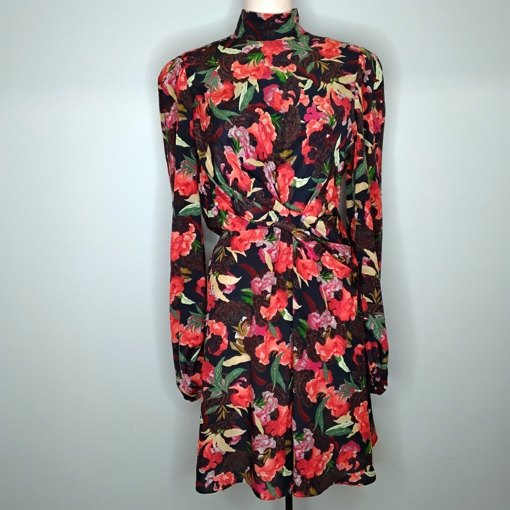 Saloni Floral Silk Dress